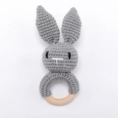 Hochet pour bebe à crochet Gris
