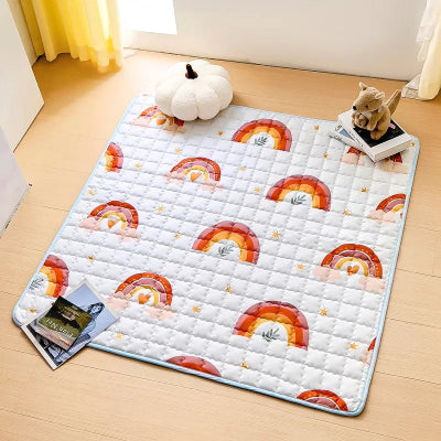 Mousse tapis bebe variable blanc rouge et orange
