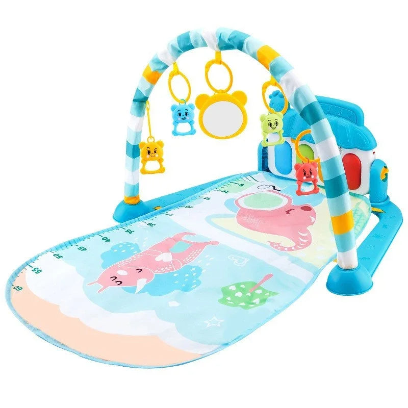 tapis de jeux pour bébé, tapis d'éveil évolutif bleu clair