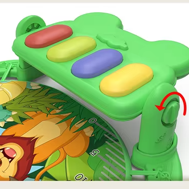 tapis de jeux pour bébé avec support piano réglable