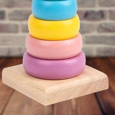 Jouet bebe bois - WoodenToys™ -  Tour Macaron