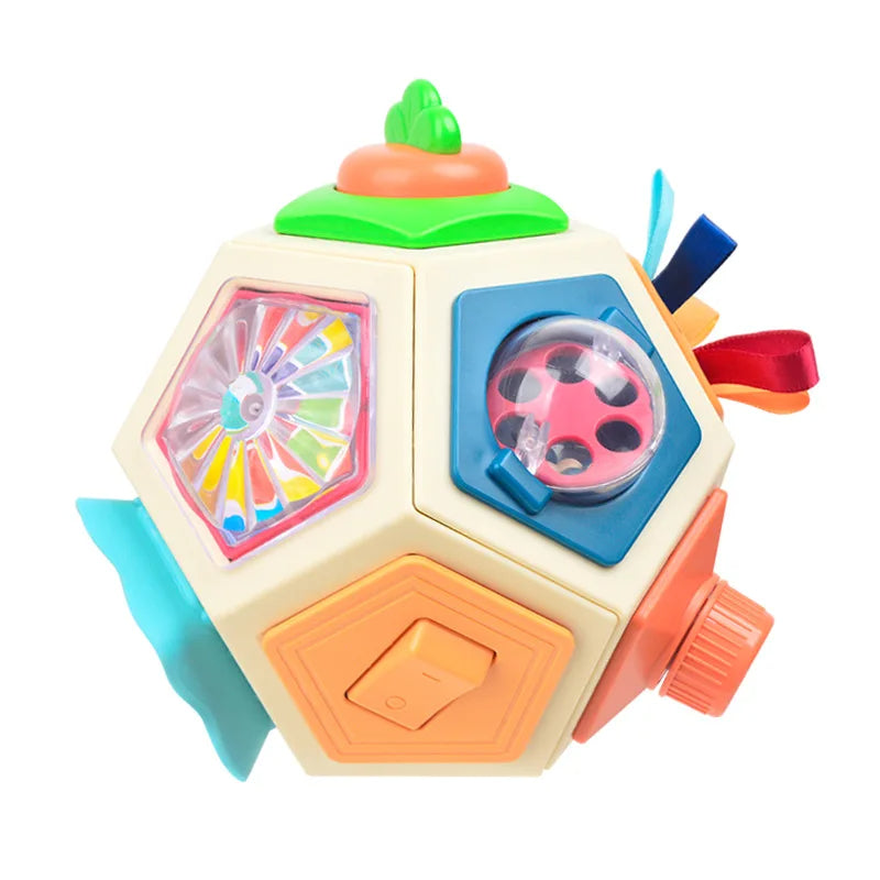 Cube d'activite bebe sensoriel evolutif ballon