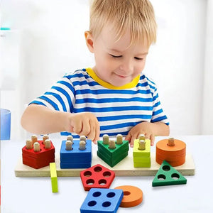 Jouet bebe bois motricite pour nourrisons et tout petits