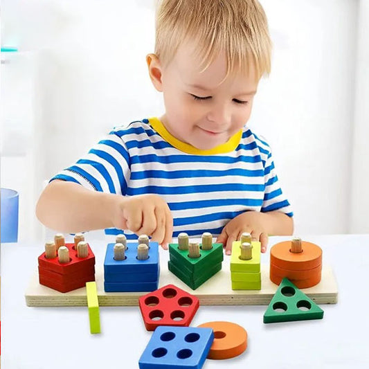 Jouet bebe bois motricite pour nourrisons et tout petits