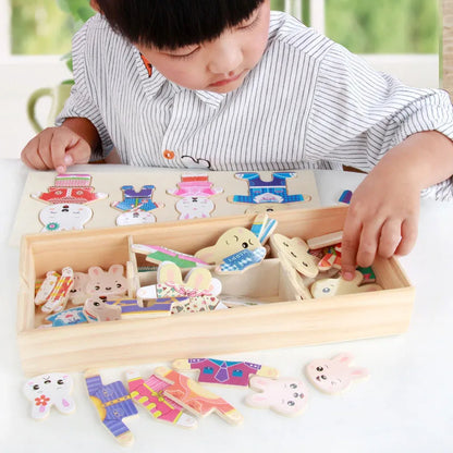 Puzzle en bois apprendre à s'habiller en s'amusant