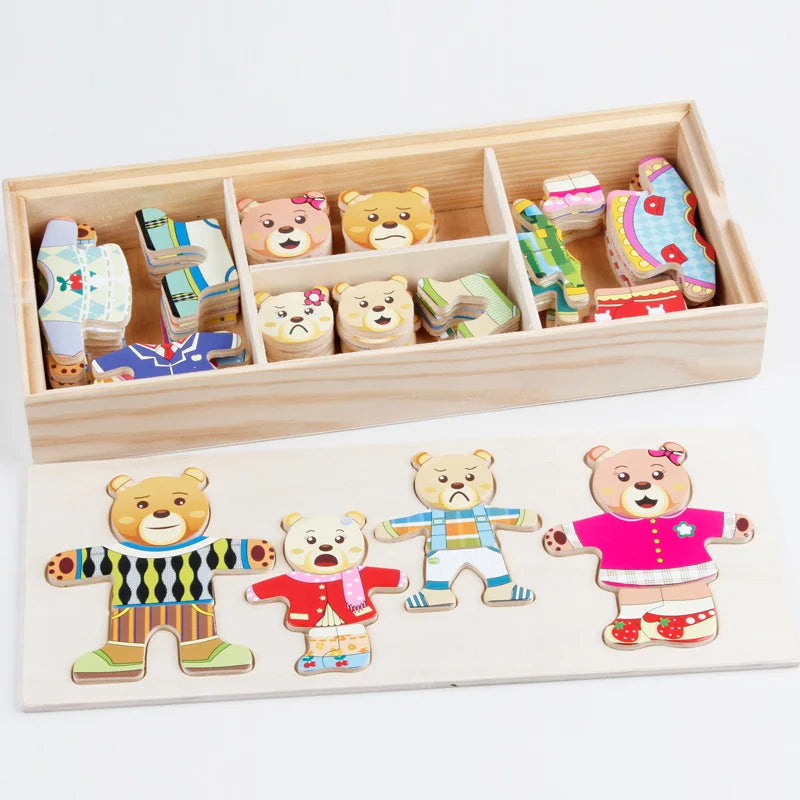 Pouzzle en bois stimule l'imagination et créativité