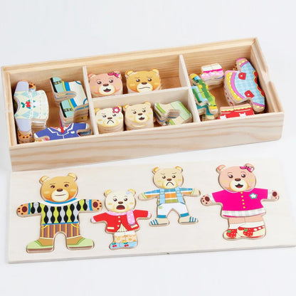 Pouzzle en bois stimule l'imagination et créativité
