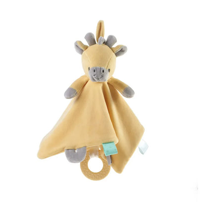 doudou bébé girafe avec anneau de dentition