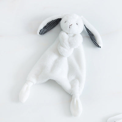 Doudou bebe lapin blanc vif