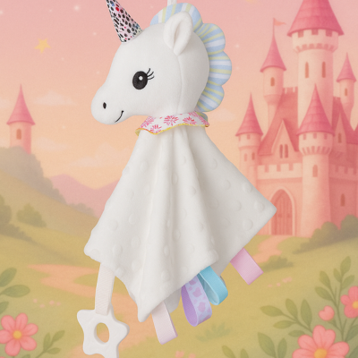 doudou licorne pour princesses au chateau blanc