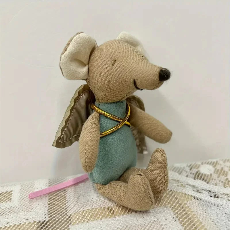 doudou souris petite taille verte