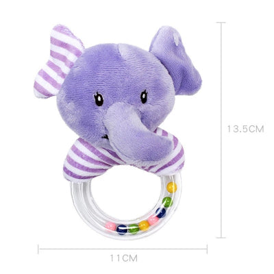 Hochet bebe avec une gueule d'éléphant violet