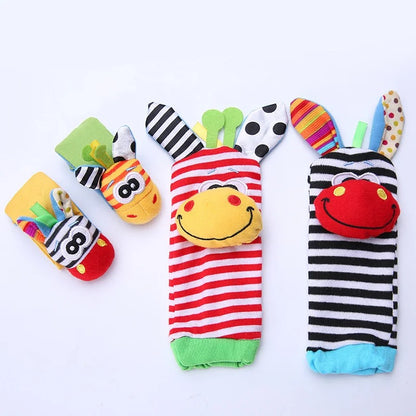 Hochet bébé motifs Girafe et Ane