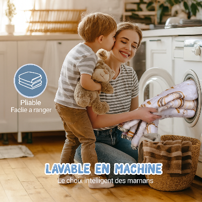 La mouuse tapis bebe est lavable en machine