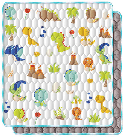 mousse tapis bebe - Tapis à ramper antidérapant intégré Dinosaure