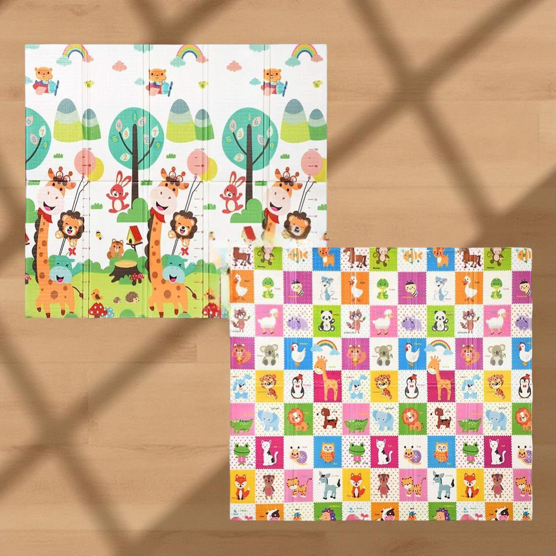 Variande Girafe-Monde animal double face de mousse tapis bebe