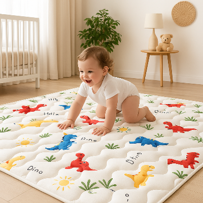Bébé effectue davec succes et enthousiasme ses mouvements moteurs