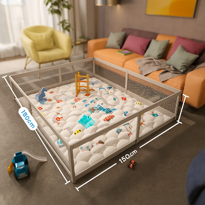 Mousse tapis bebe compatible dans un grand parc de 150*180cm.