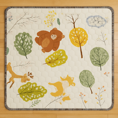 Mousse tapis bebe visuel printemps