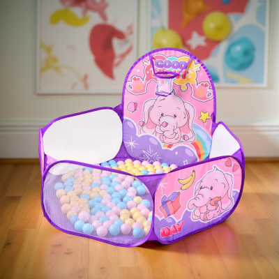 Piscine a balle bebe variante élephant rose