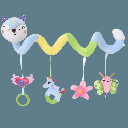 Renard en spirale d'activé bébé variante bleu