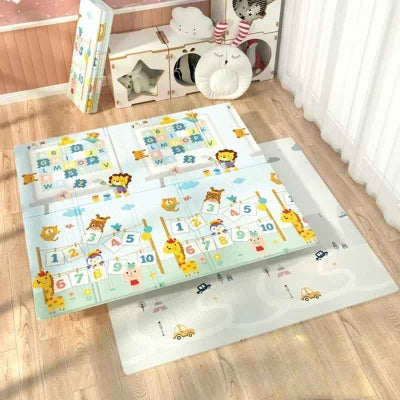 Tapis mousse bébé 200*180 cm imprimé de chiffres et lettres pour l'éveil