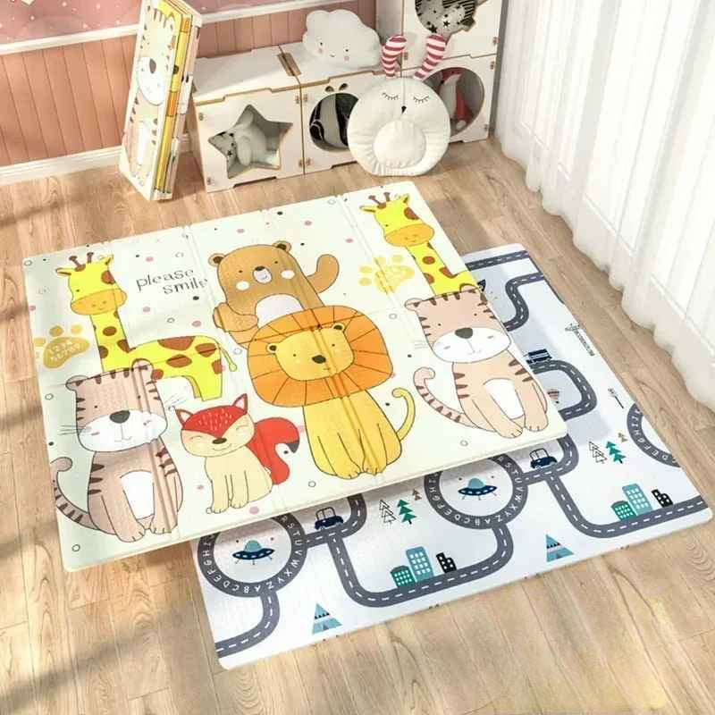 Tapis mousse bebe, tapis anti choc et  pliable.