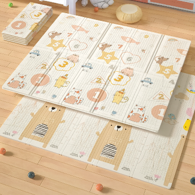 Tapis mousse bebe presenté sous tout ses forme et toute sa beauté pour l'éveil.
